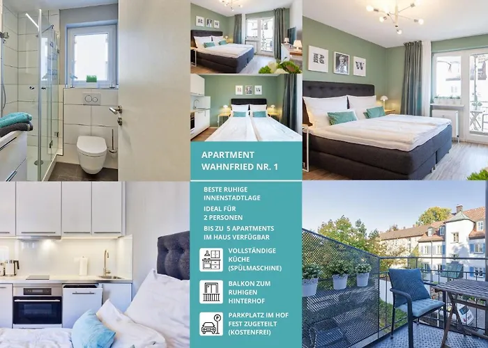 Apt Wahnfried Nr1 - Cityapartment Mit Kueche, Duschbad, Balkon, Parkplatz - Zentral Aber Ruhig